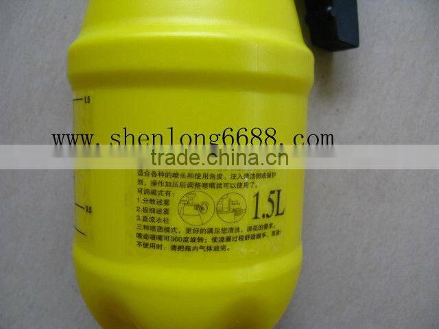 Plastic water bottle sprayer pressurized 1500ml