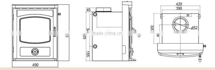 CE certificate can be provided cast iron fireplace with good quality