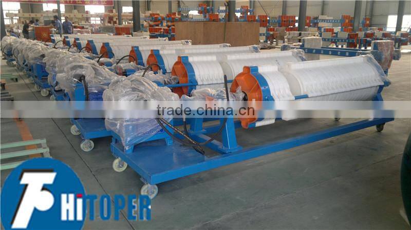 Cotton cake filter press with casters for food filtration