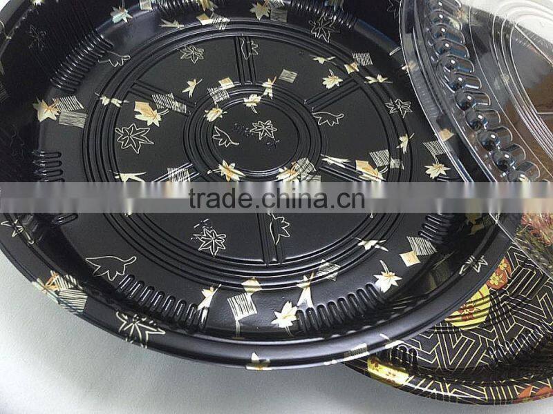 Disposable sushi tray sushi round tray plastic take away food tray