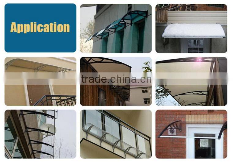 plastic frame polycarbonate sheet sun shield pc retractable awning outdoot canopy