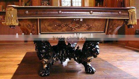 Classical Antique carving wooden pool table, snooker table,billiards,MOQ:1PCS(B68002)