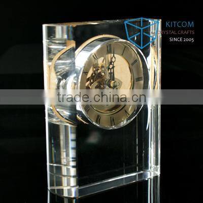 2016 optical crystal clock gift for home decor