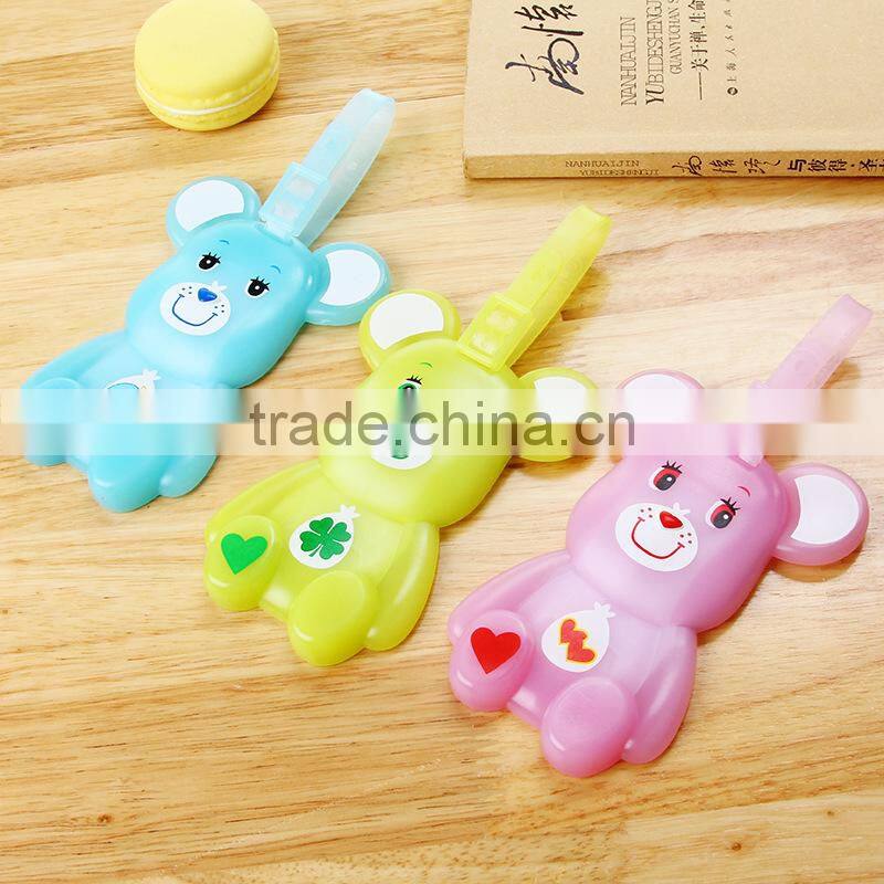 N146 factory supplier high quality hot sale cute cartoon custom brown bear shape luggage tag