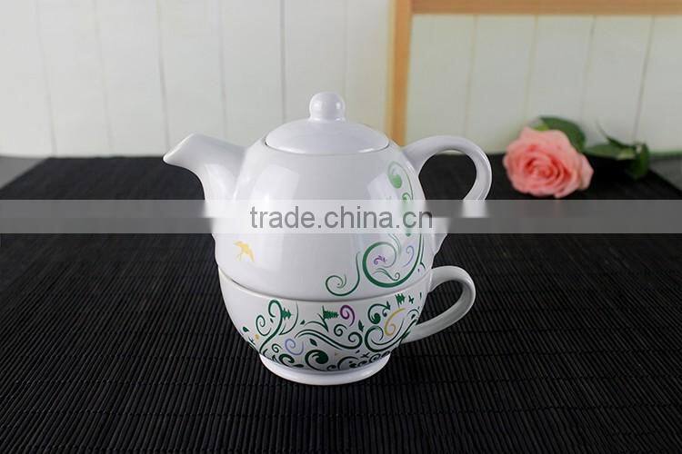 2017 Factory supplier wholesale custom design tea set ceramic teapot