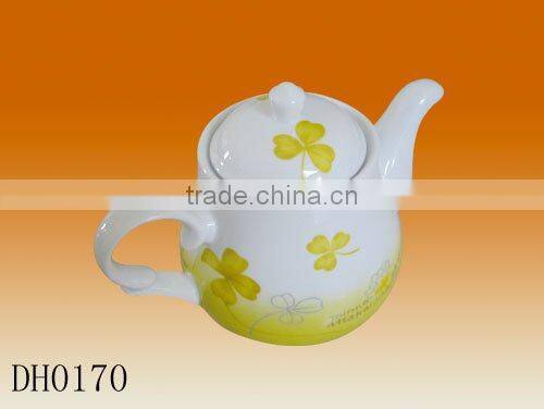 Factory direct manufacturer wholesale color glazed painting 600ml porcelain ceramic chinese tea pot