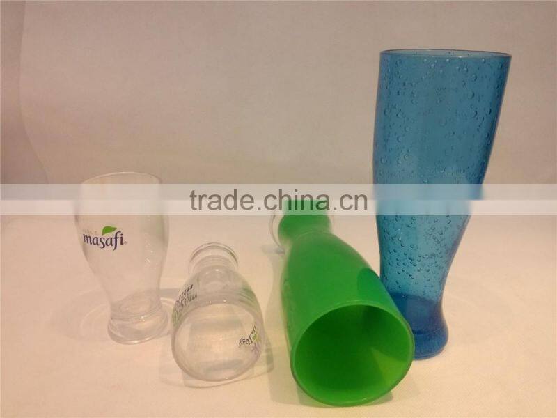 Clear Pilsner Beer Glasses, Acrylic beer glass, classical 500ml beer glasses