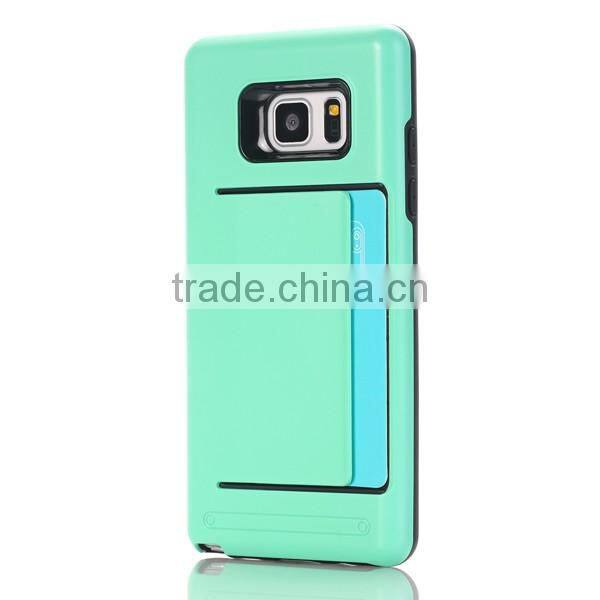 Card slot phone case TPU + PC phone shell protecive back cover for Samsung Note7