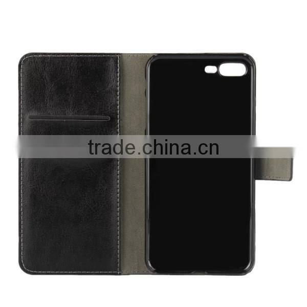 Crazy horse pattern PU leather wallet flip phone Case for iPhone 7 plus