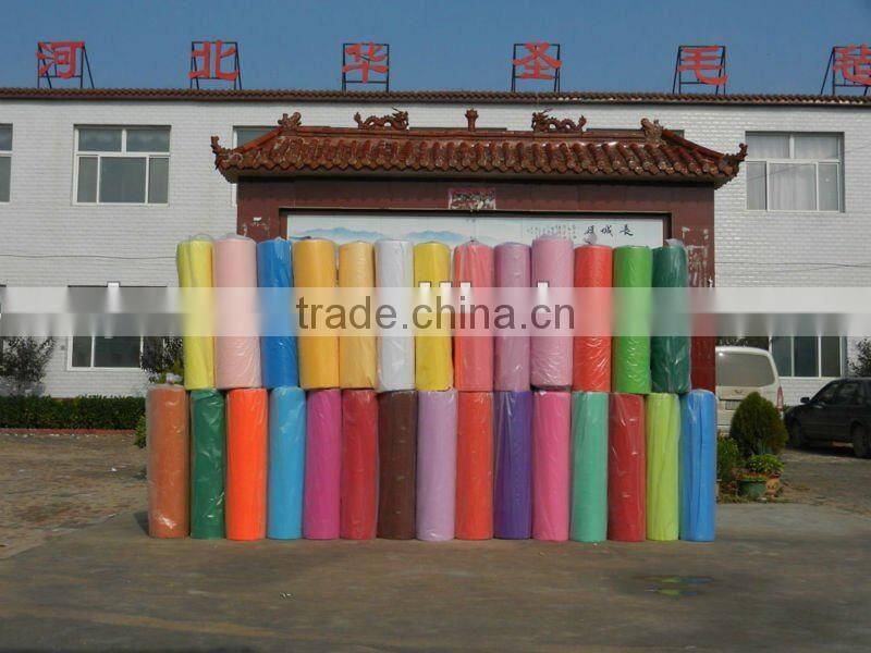 Colorful synthetic felt