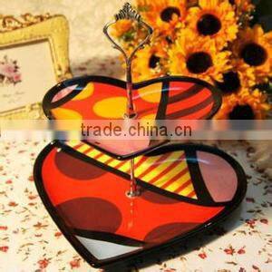 Porcelain Heat Shape Double Cake Dinner Plate