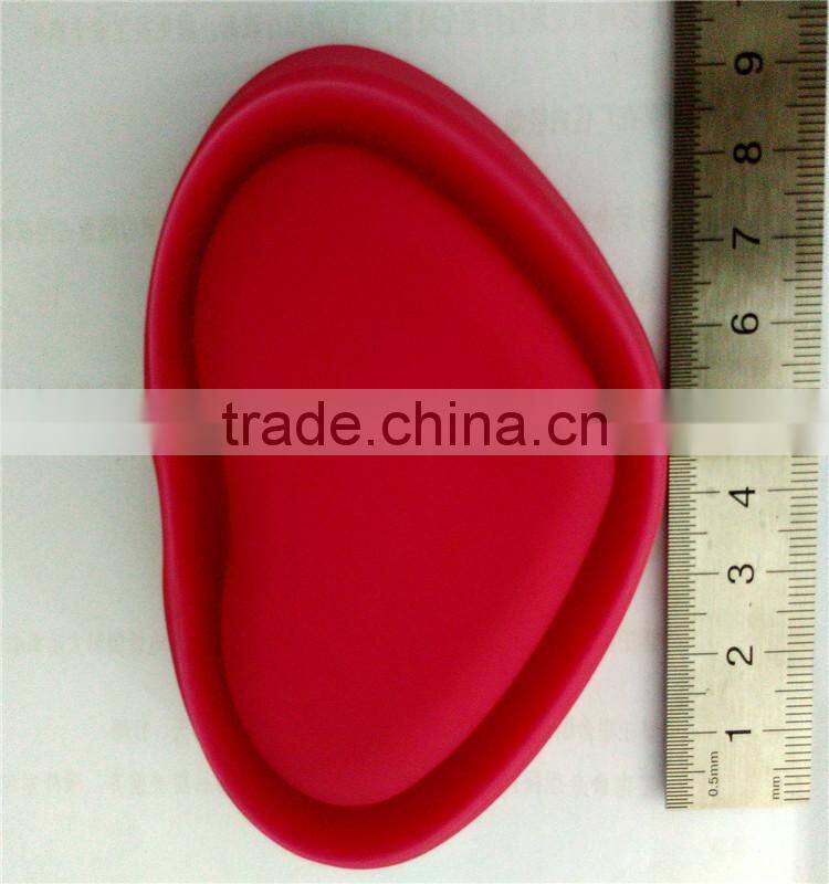 2015 Portable Heat Resistance Silicone Folding Cup Silicone Heart Shape Cup