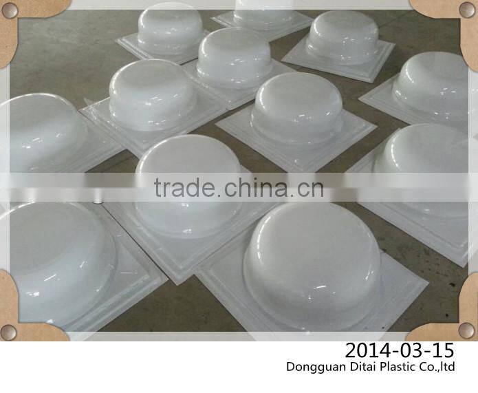 Thermoforming plastic dome