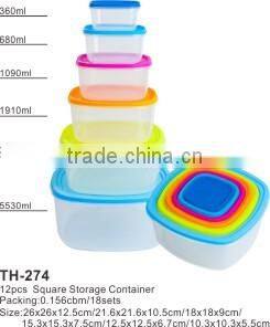 wholesale plastic clear square storage container with lid