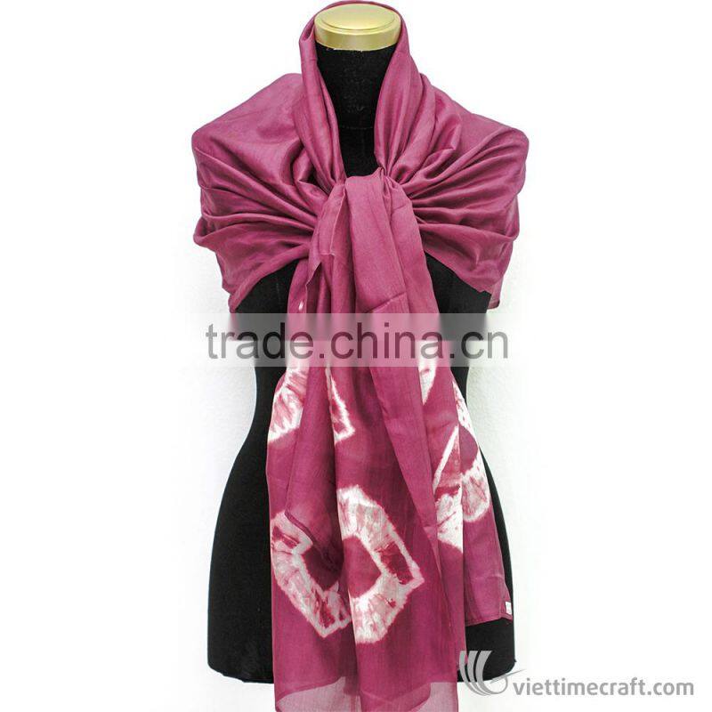 Silk Scarves made in Vietnam, light and warm, elegant designs, eye catching colors, high quality and long lasting