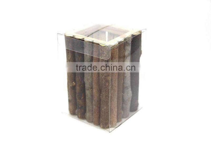 Wooden Pen Holder. Wood Branch Pen Pot, Square Wood Pen Holder