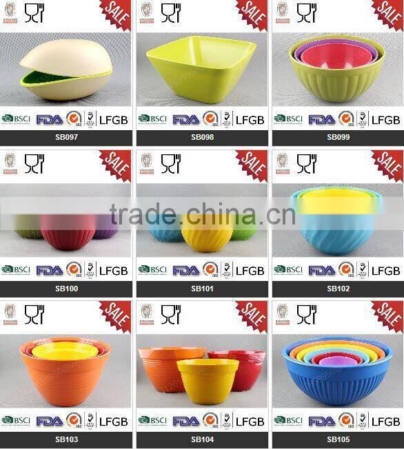 Factory Wholesale Melamine Solid White Tureen With Lid