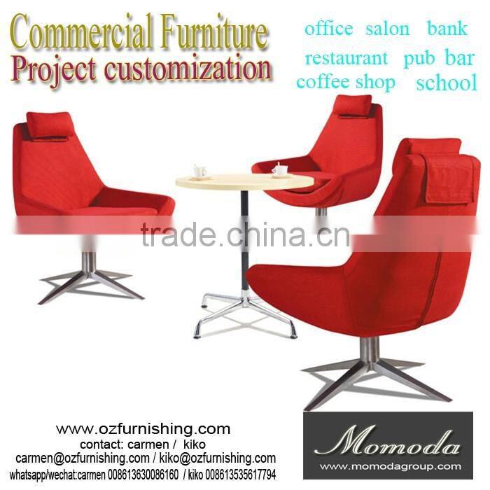 high fashion office project furniture modern commercial meeting red fabric chair bank VIP waiting living room chairs