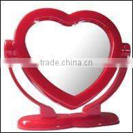 Heart Shape Round Table Cosmetic Mirror with two sides