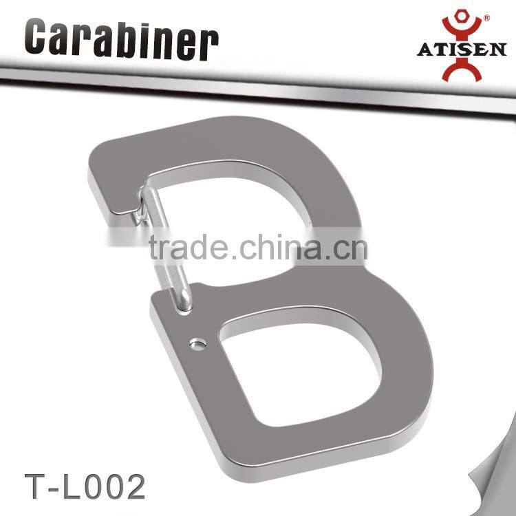 2015 New Flat Stainless steel Letter Shaped Keychains Customised Logo Metal Keyrings for Promotion