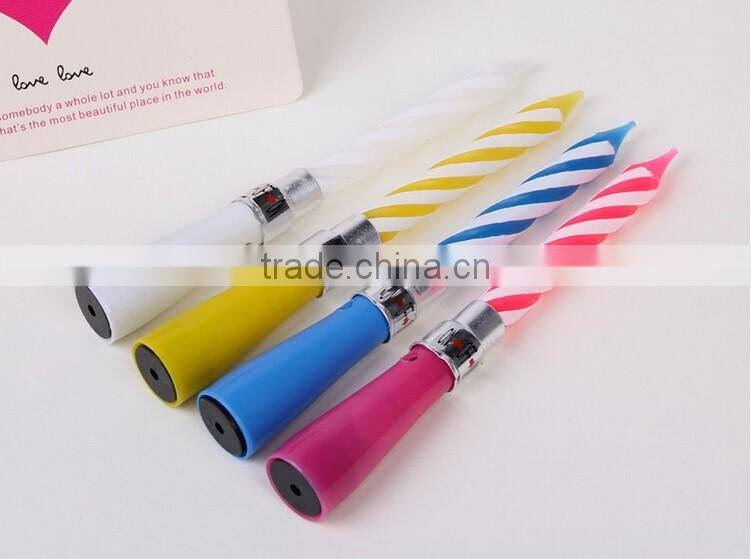 Music Colour Screw Thread Birthday Candle Wholesale