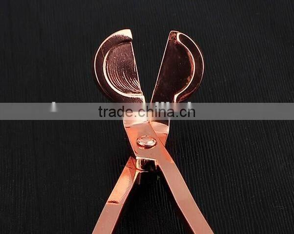 Rose gold stainless steel candle wick trimmer