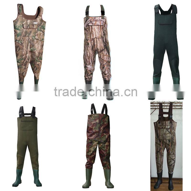 100% waterproof chest fishing PVC wader