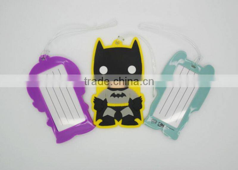 Cute Cartoon Animals Luggage Tags, Colorful PVC Travel Suitcase Bag Label