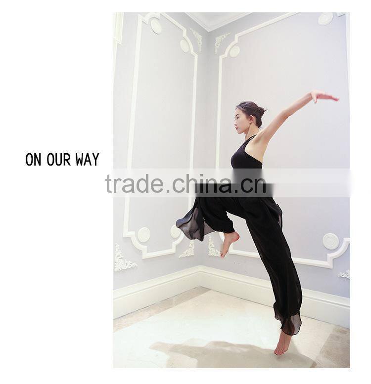 Comfy chiffon gothic harem pants for yoga