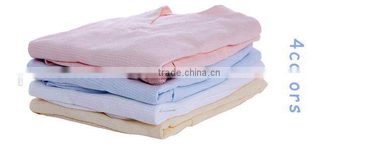 95% Cotton 4 Solid Colors Man and Women Short Sleeve Pyjamas Soft Sweat Steaming Clothes Spring and Summer Waffle Sleepwear