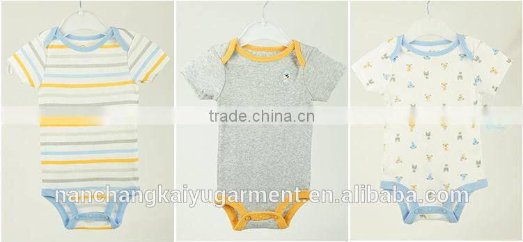 Wholesale 2017 summer baby funny plain baby rompers cotton clothing rompers