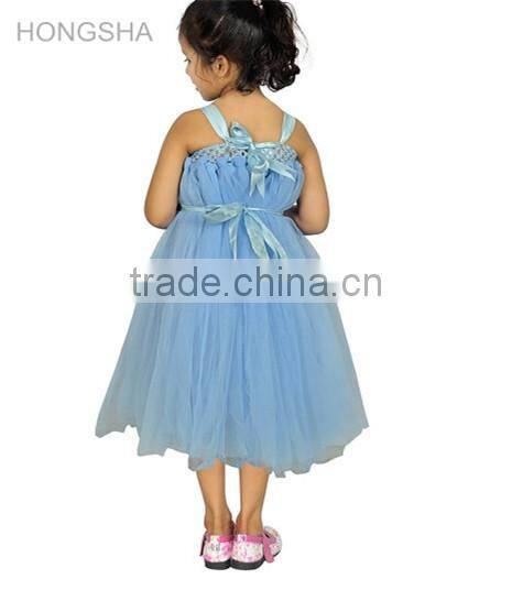 Baby Girl Frock Designs Tutu Flower Net Prom Dresses HSD2405