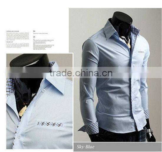 MOQ 5PCS Hot style latest fashion designs shirt for man slim fit casual man shirt