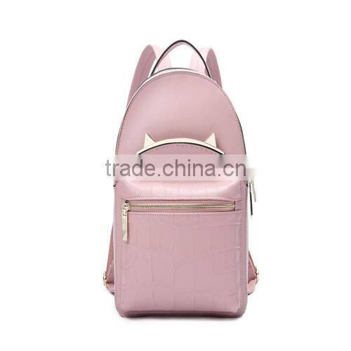 2016 custom style women leather backpack