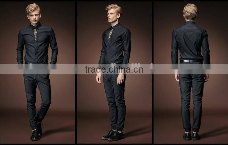 2015 Fashion high quality plain color man shirt