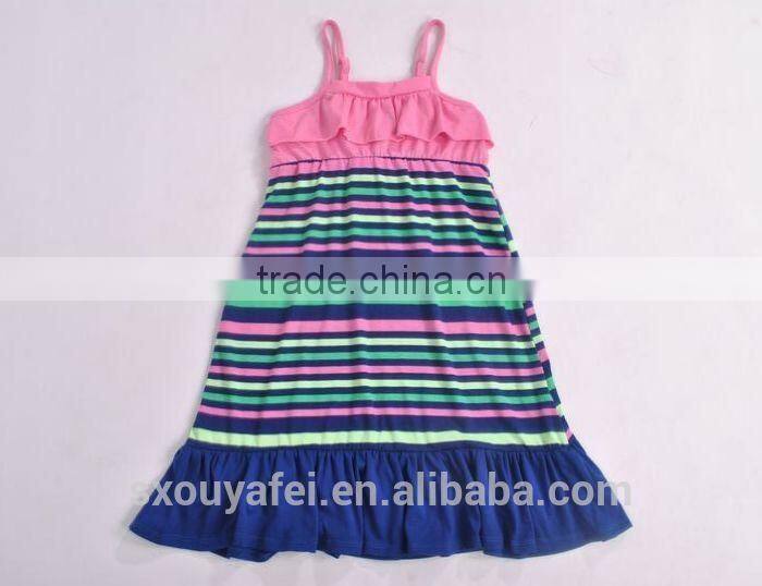kids clothing wholesale strapless dress for child girls slip dress in stock