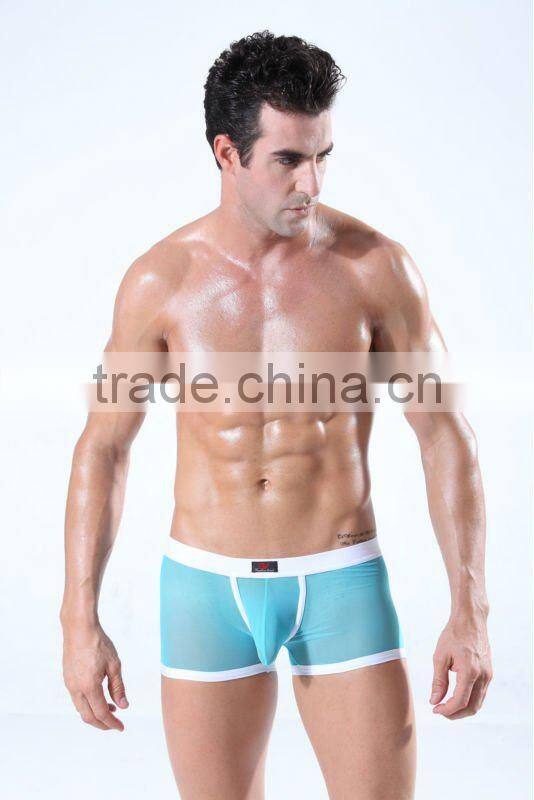 transparent sexy white rubber man underwear boxers
