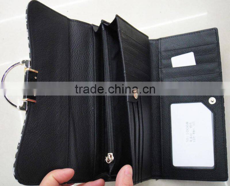 New hot Lady pu leather wave zigzag glitter hot wallet