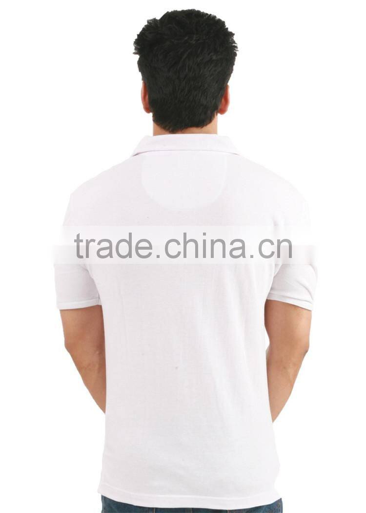 Fashion men's bulk white plain stand neck t-shirt shirt for men polo