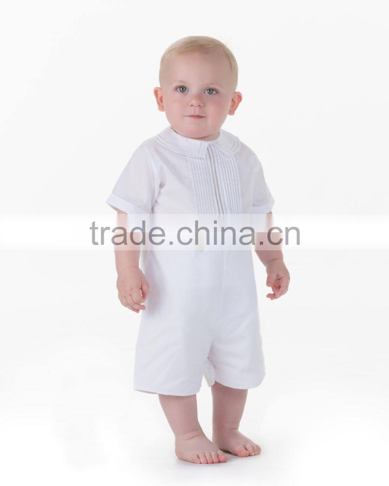 Cotton Frocks Designs Custom Baby Bodysuits Peter Pan Neck Plain White Baby Clothes Romper