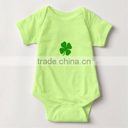 Top quality eco-friendly printing softtextile 100% combed cotton baby romper