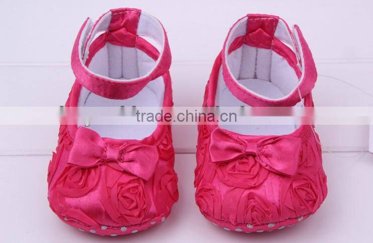 2014 Latest arrive !Fashion Lovely rose flower Infant shoes,baby shoes baby girl Toddler shoes wholesale