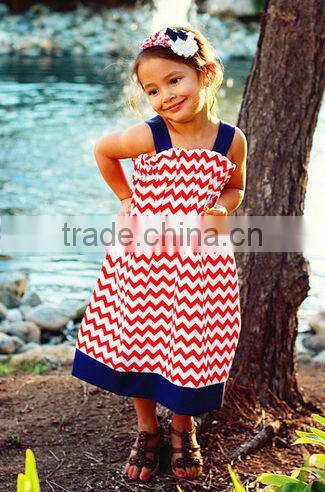 baby dress girls sleeveless dress toddler chevron cotton skirt maxi halter children A-line cotton clothes on sale