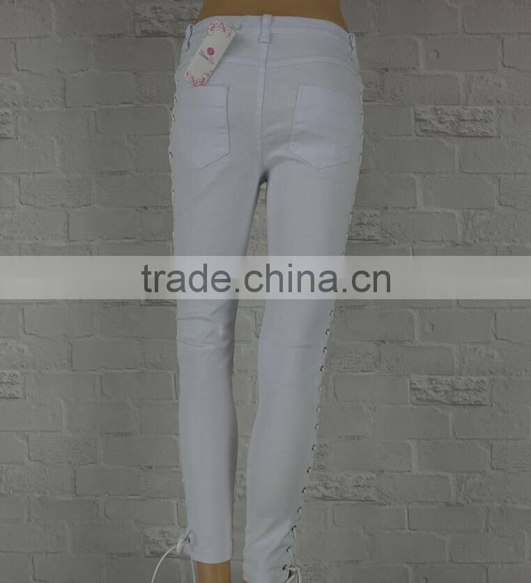 M1161 Runwaylover cross bandage tight pants autumn pants