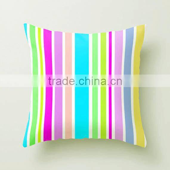 China wholesale home decor Rainbow Striped Pillow Cover