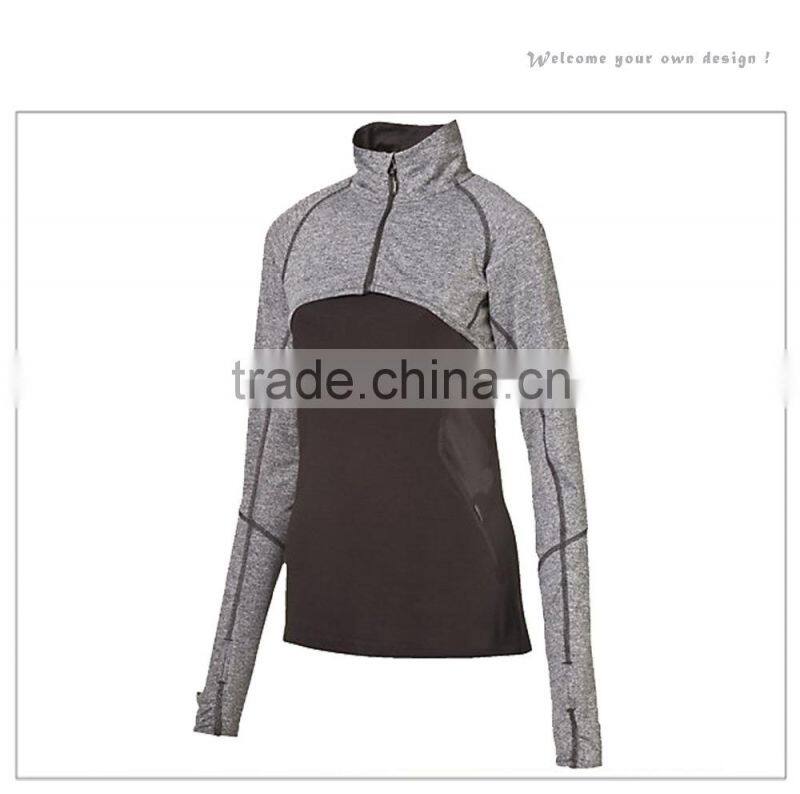 Custom Warm Up Jogging Hoodie Yoga Wear Half Zipper Up Hoodie Sport Hoodie Lady