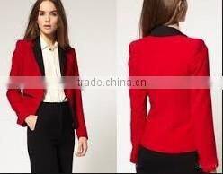 fashion Ladies elegant business suit uniform sets, HOT tailored polyester office ladies suit uniform design 2014 newest style