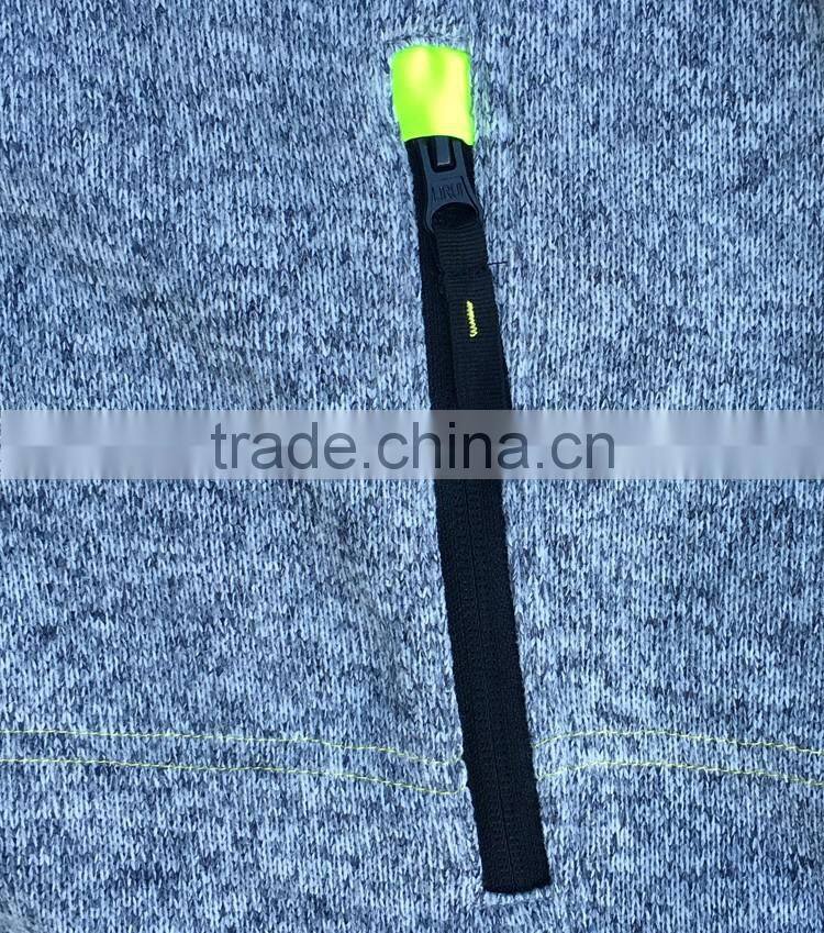 Spring 100% polyester bodkin clothing gray mens knitted wool jacket