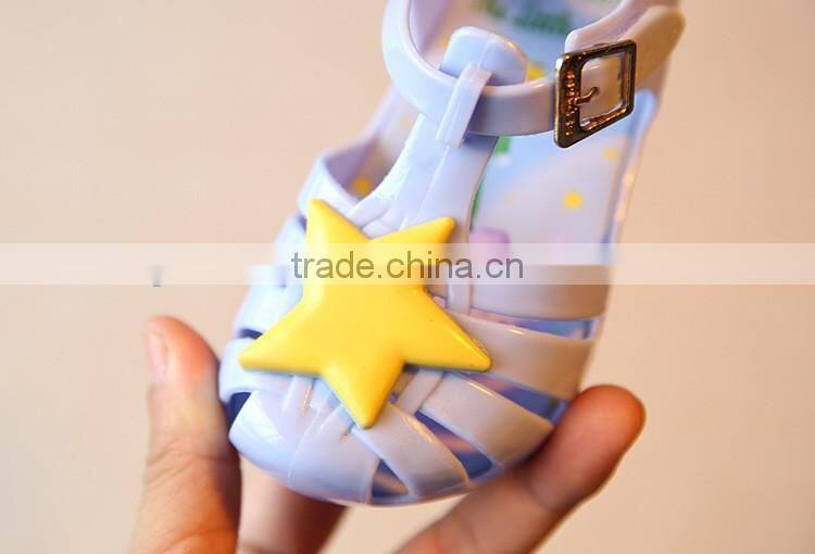 kids summer sandals, star design mini melissa sandals