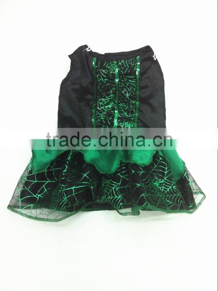 2015 halloween puppy dog plus clothes cute pet dog mesh dress puppy dress